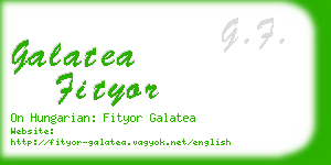 galatea fityor business card